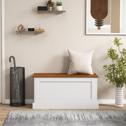 Dreamade Storage Bench, 35.5” Storage Trunk with Safety Metal Hinge