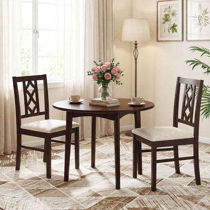 Dreamade Dining Chairs Set of 2/4 Rubber Wood Dining Room Chairs