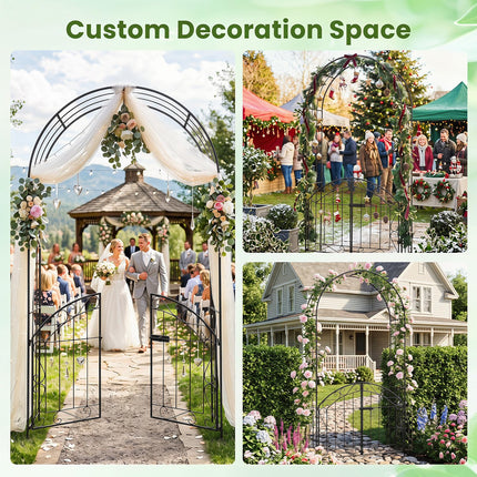 Dreamade 79" H x 39" W Garden Arch with Gate
