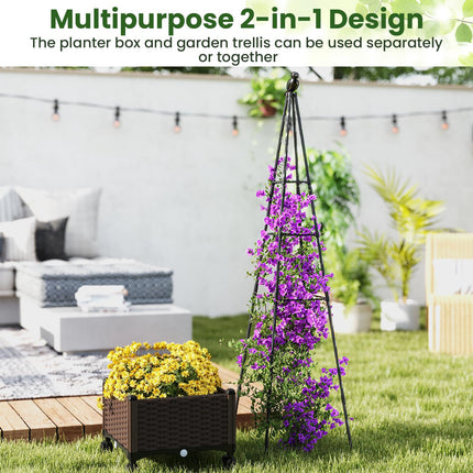 Dreamade Raised Garden Bed with Wheels & Tomato Cage