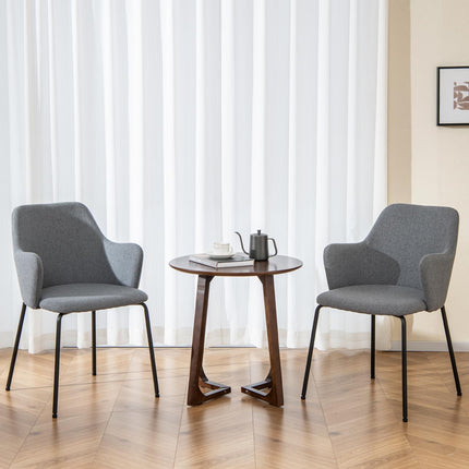 Dreamade Dining Chairs Set, Upholstered Accent Chairs w/Curved Backrest