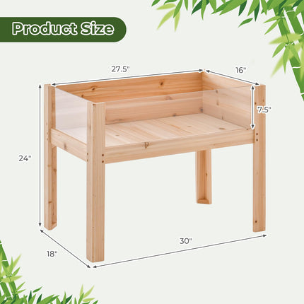 Dreamade 30”x18”x24” Raised Garden Bed Elevated Wood Planter Box with Legs