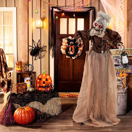 Dreamade Halloween Animatronic, Talking Zombie Maid in Lantern