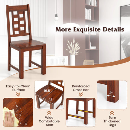 Dreamade Kitchen Chair with Solid Rubber Wood Frame