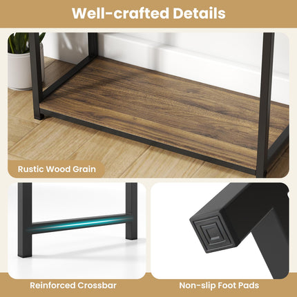 Dreamade 71" Geometric Bookshelf | Vintage Tall Bookcase w/ 12 Open Shelves