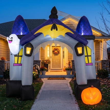 DREAMADE 9 FT Halloween Inflatable Haunted Castle Archway