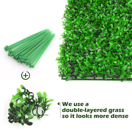 Dreamade 12PCS 20x20inch Artificial Boxwood Panels Garden Privacy Fence Screen