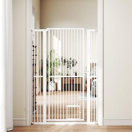 Dreamade 59” Extra Tall Pet Gate Heavy-Duty Metal Cat Gate with Wide Opening