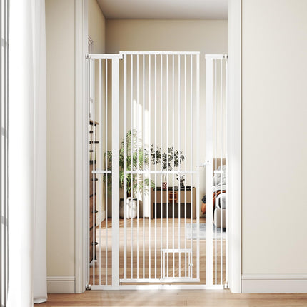 Dreamade 67.5" Extra Tall Pet Gate Heavy-Duty Metal Cat Gate with 30.5"-41" Wide Opening