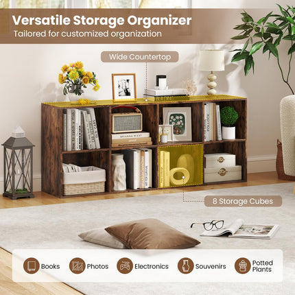 Dreamade Floor Standing Bookshelf with Storage and 2 Anti Tipping Kits