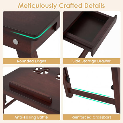 Dreamade Bamboo Laptop Desk for Bed