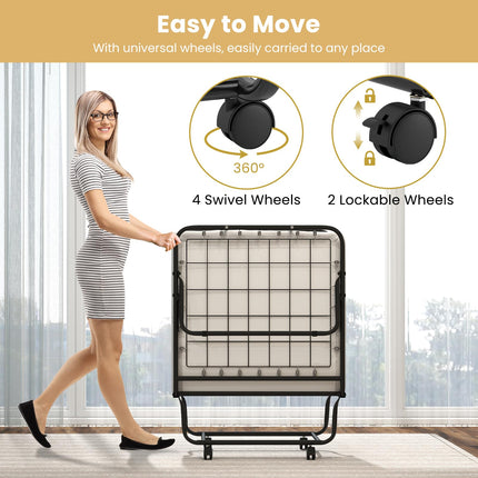 Dreamade Folding Bed with Mattress for Adults