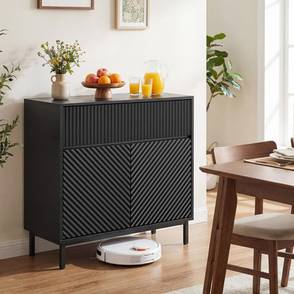 Dreamade 32" Wide Coffee Bar Console Table with 2 Doors and 1 Drawer (1/2)