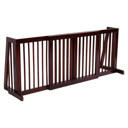 Adjustable Freestanding Pet Gate Step Over Fence - Dreamade