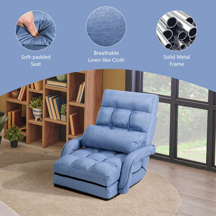 Dreamade Chaise Lounge Chair Indoor Multipurpose Folding Armchair Couch Lounger