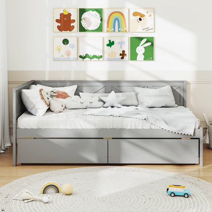 Dreamade Twin Daybed with 2 Storage Drawers