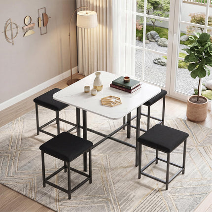 Dreamade Space-Saving Kitchen Table and Chairs Set for 4