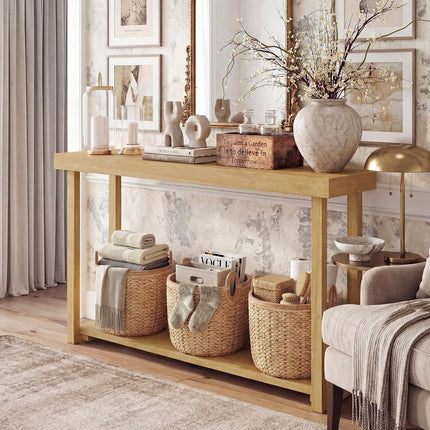 Dreamade 46" Solid Wood Console Table(46" x 12" x 32")
