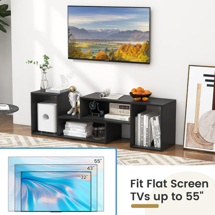 Dreamade Bookshelf TV Stand for TVs up to 55"