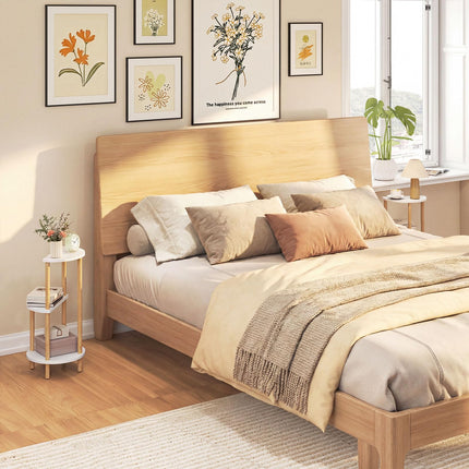 Dreamade 3-Tier Bamboo Round Side Table Set of 2