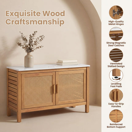 Dreamade Acacia Wood Outdoor Cabinet