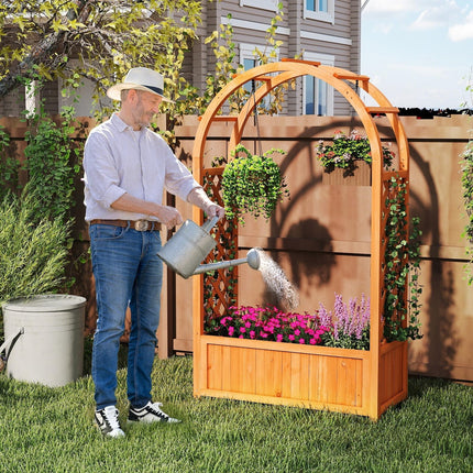 Dreamade Raised Garden Bed with Arch Trellis