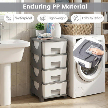 Dreamade 2 Pack 4-Drawer Storage Organizer for Bathroom Living Room