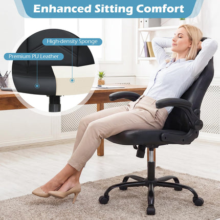 Dreamade Ergonomic Computer Desk Chair with Flip-up Arms