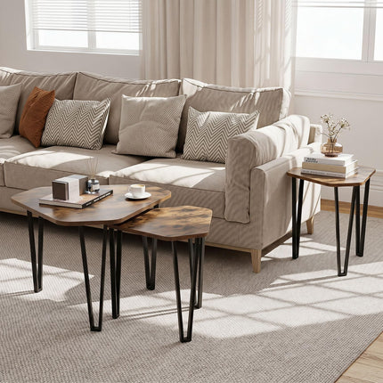 Dreamade Nesting Coffee Tables Set of 3 for Living Room & Apartment