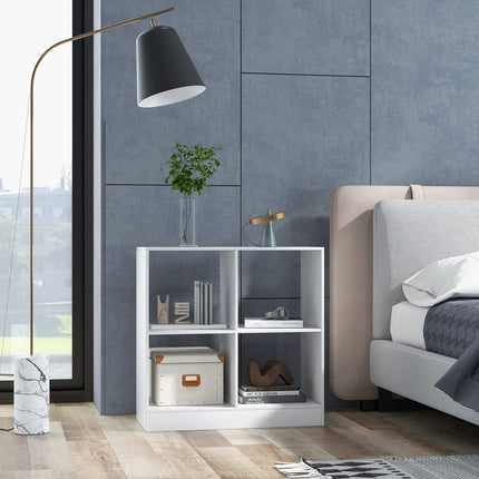 Dreamade 4-Cube Bookcase - 2-Tier Bookshelf Open Back
