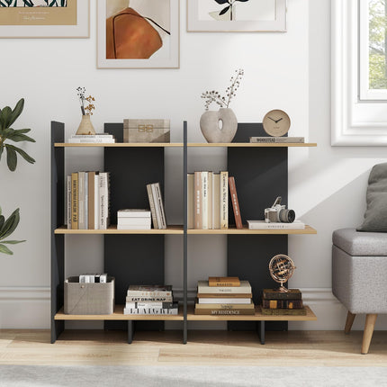 Dreamade 3-Tier Wooden Free Standing Open Storage Bookshelf with Anti-Tipping Kit