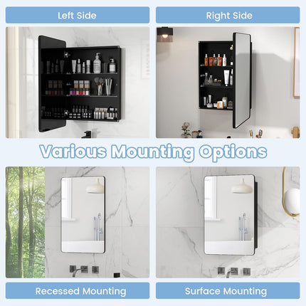Dreamade Medicine Cabinet Mirror, 20x30” Bathroom Cabinet with Beveled Mirror