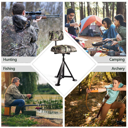 DREAMADE Hunting Chair, 360° Swivel Deer Blind Chair with Padded Seat