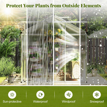 Dreamade Outdoor Large Walk-in Green House w/ Rain Gutter
