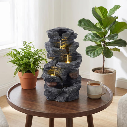 Dreamade 5-Tier Water Fountain Outdoor for Patio