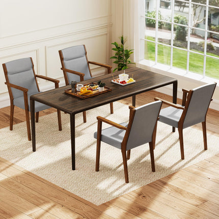 Dreamade Mid Century Modern Dining Chairs Set of 2/4 Upholstered Accent Chair with High Back