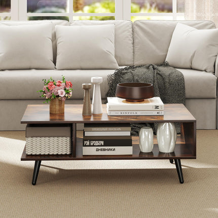 Dreamade Coffee Table with Storage for Living Room