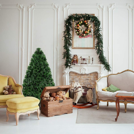 Artificial PVC Christmas Tree Pre-Lit Fiber Optic Tree - DreamadeUS
