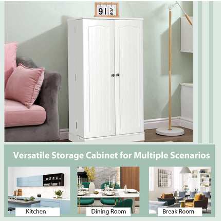 Dreamade 41" Kitchen Pantry Cabinet, 2-Door Storage Cabinet with 17 Shelves