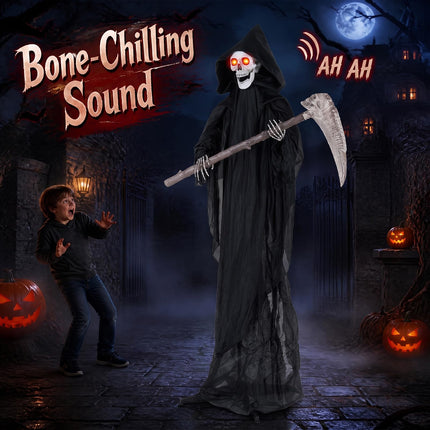 DREAMADE 6 FT Life Size Animatronic Grim Reaper