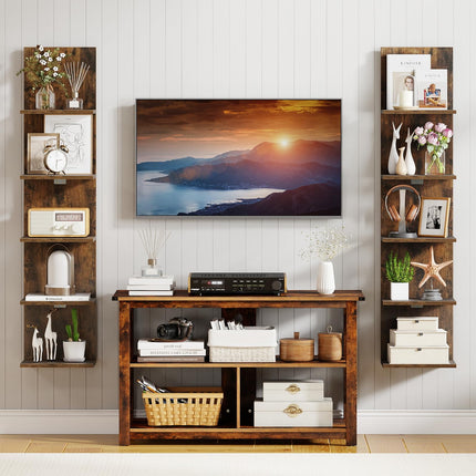 Dreamade 5-Tier Wall Mounted Shelf Unit with Wood Grain