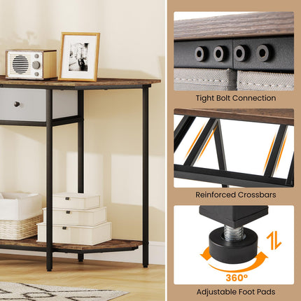 Dreamade 51" Console Table with 2 Drawers Freestanding Sofa Tables Behind Couch