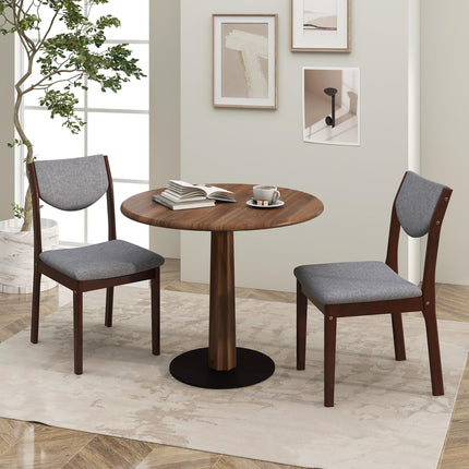 Dreamade Wood Dining Chair, Wooden Kitchen Chairs with Rubber Wood Frame