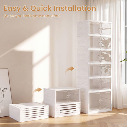 Dreamade 6-Tier Foldable Shoe Rack Organizer