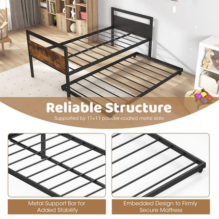 Dreamade Metal Daybed with Trundle