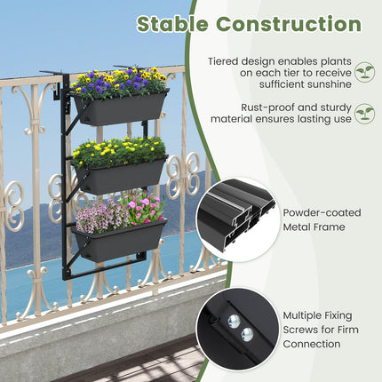 Dreamade Vertical Raised Garden Bed, Hanging & Wall-Mounted Planter Garden Boxes
