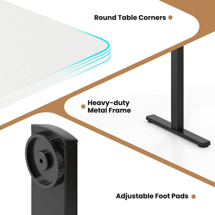 Dreamade Electric Standing Desk 48" x 24" Height Adjustable Sit Stand Computer Workstation