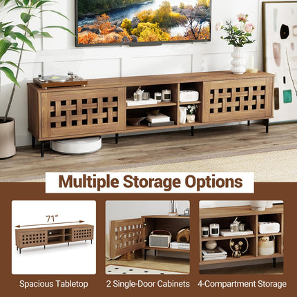 Dreamade Mid Century Modern TV Stand for 60-80 Inch TV
