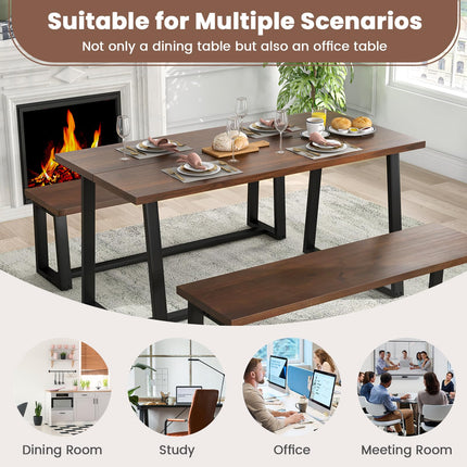 Dreamade 63" Large Dining Table for 4-6