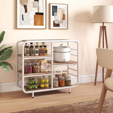 Dreamade 5-Tier Industrial Bookcas Book Shelf Storage Organizer with Metal Frame